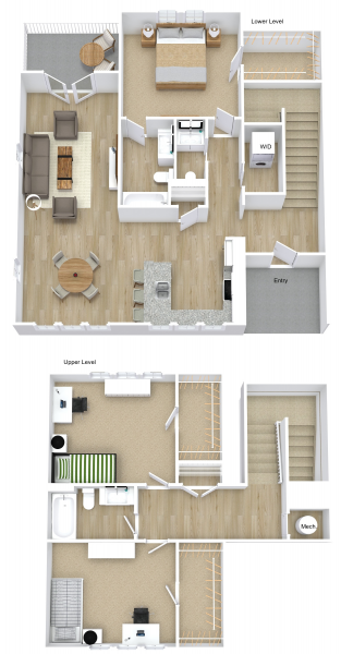 Park at Main Apartment Homes | Kennesaw, GA Creekside TH